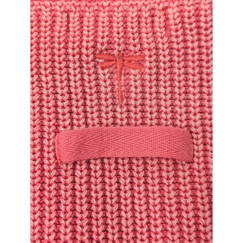 Tyler Boe Mineral Wash Sweater Pink Cotton Gold Zippers V- neck Swancore XS‎ - Picture 5 of 9